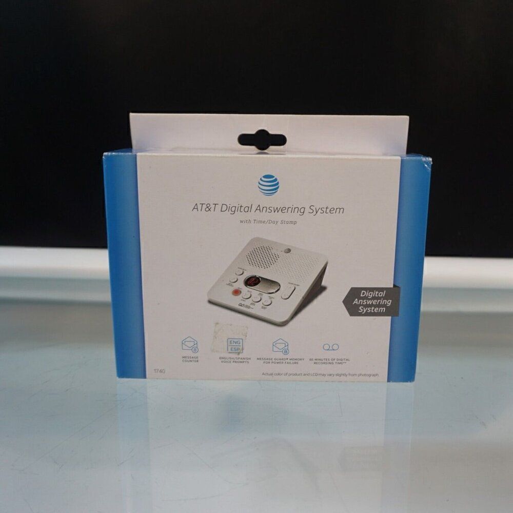 AT&T 1740 Digital Answering Machine System with Time/Day Stamp